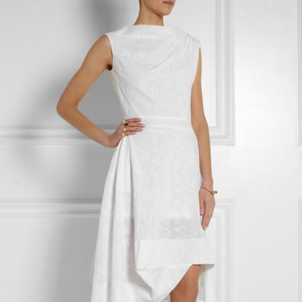 Vivienne Westwood White Aztec Embroidered  Dress